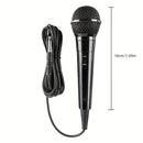 Micrófono Dinámico con Cable Premium para Karaoke, Discursos y Bodas - Portátil con Soporte, Conector XLR, Negro
