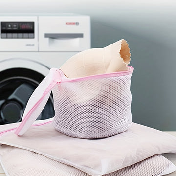 Juego de 4 bolsas de malla para lavar con cierre, resistentes, protectoras para ropa delicada, ropa interior y prendas, ideal para lavadoras