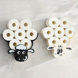 1 Unidad de Soporte de Rollo de Papel Higiénico de Plástico en Forma de Animal para Montaje en Pared, Estantería de Almacenamiento Multifuncional para Baño y Sala de Estar, Decoraciones de Halloween y Navidad