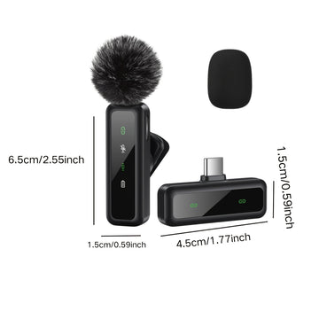 Micrófono inalámbrico con cable K3 (J81) USB, recargable con batería de polímero, con enchufe de 2,5 mm y indicador LED para conferencias de video, podcasting y grabación de voz. Disponible en negro, ideal para cantantes, podcasters y grabación de voz. D