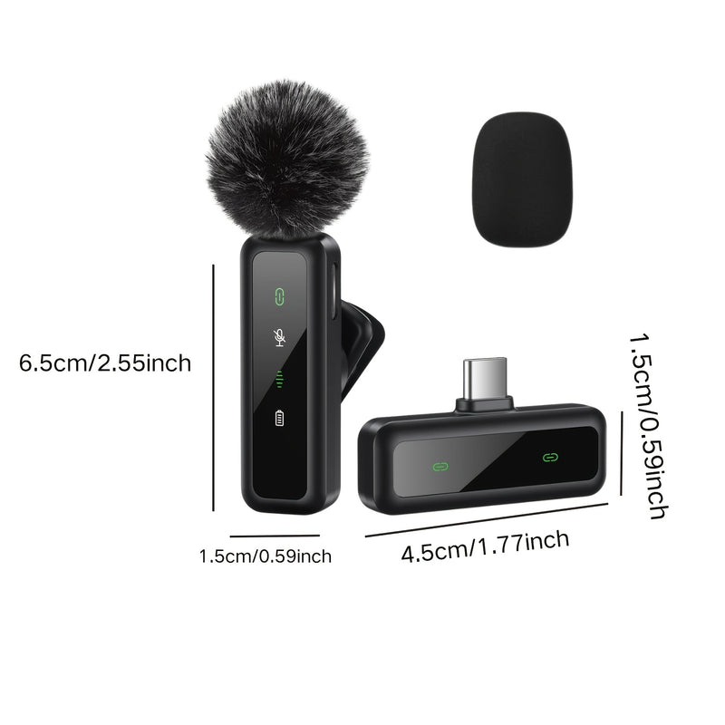 Micrófono inalámbrico con cable K3 (J81) USB, recargable con batería de polímero, con enchufe de 2,5 mm y indicador LED para conferencias de video, podcasting y grabación de voz. Disponible en negro, ideal para cantantes, podcasters y grabación de voz. D