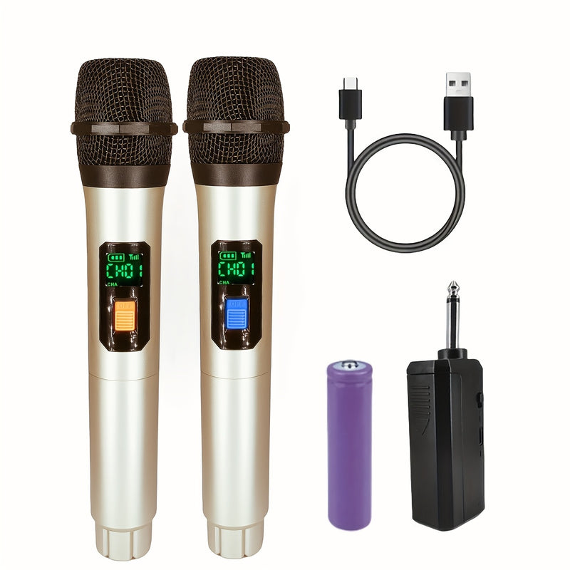 Micrófono inalámbrico Golden Drag One Two, ideal para interiores y exteriores, reuniones familiares, discursos, KTV, canto con excelente sonido
