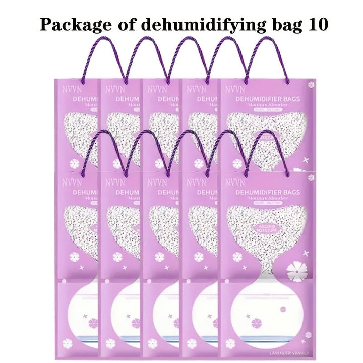 5/10pcs Bolsa Deshumidificadora con Aroma a Lavanda, Resistente al Moho y la Humedad, Bolsa de Secado para Armario, Bolsa de Absorción para Colgar en Armario, Armario, Hogar, Baño, Adecuada para el Día de San Valentín, Regalo del Día de la Madre