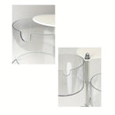 1pc Organizador de Maquillaje Transparente Giratorio - Multicapa, Soporte para Esponjas y Puff de Cosméticos a Prueba de Polvo con Tapa, Ideal para Exhibición de Tocador, Escritorio de Maquillaje