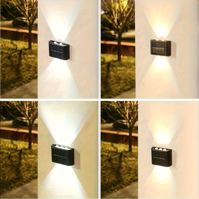 2/4 piezas de luces solares LED para exterior, luces de jardín, balcón, calle, paisaje, decorativas, fáciles de instalar, apliques para jardín, entrada o camino