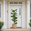 1 planta artificial de estilo europeo para exterior, maceta de lujo con 23 hojas grandes blancas y verdes, ideal para interior/exterior, árbol falso para todas las estaciones - sin incluir maceta