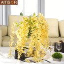 24 piezas de vides artificiales de wisteria, cadeneta colgante de flores de imitación para fiestas de cumpleaños, graduaciones, bodas, decoración de habitaciones, primavera, verano, hogar, Navidad, Acción de Gracias, otoño.