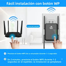 Amplificador de WiFi, Amplificador de Señal Banda Doble 5G 1200Mbps para Hogar, Cubre hasta 7000 Pies Cuadrados y 20 Dispositivos