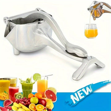 Exprimidor de Cítricos Manual de Aleación de Aluminio Premium - Exprimidor Resistente para Limones y Naranjas, Multifuncional para Uso Doméstico y al Aire Libre, Diseño Metálico Duradero para la Extracción de Jugo Fresco