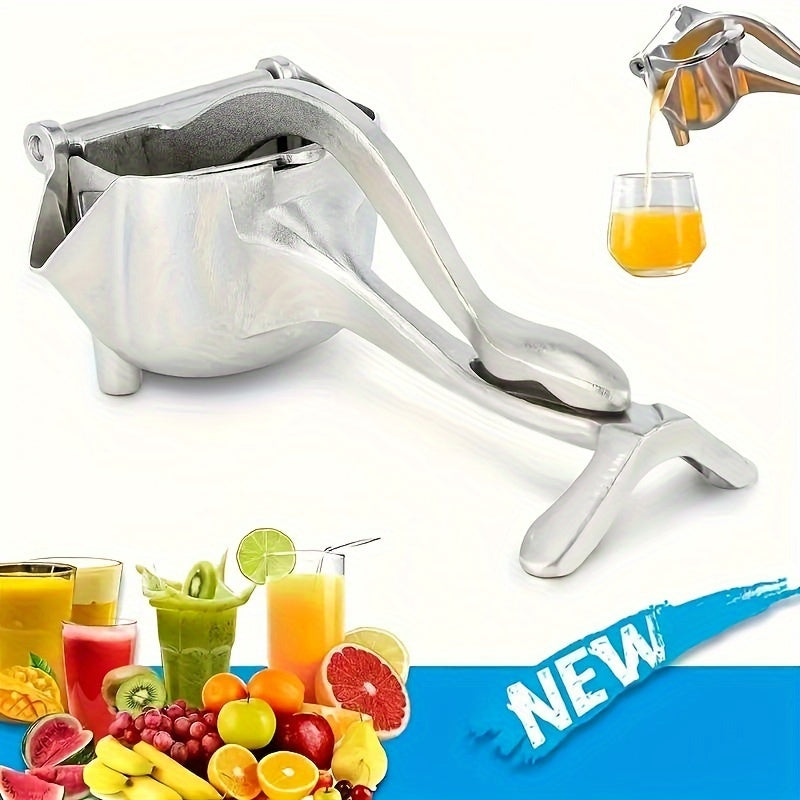 Exprimidor de Cítricos Manual de Aleación de Aluminio Premium - Exprimidor Resistente para Limones y Naranjas, Multifuncional para Uso Doméstico y al Aire Libre, Diseño Metálico Duradero para la Extracción de Jugo Fresco
