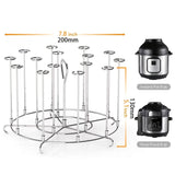 15 piezas de rejilla de acero inoxidable de grado alimenticio para freidora de aire, rejilla vertical, para hacer deliciosos platos en la cocina, herramienta de cocina.