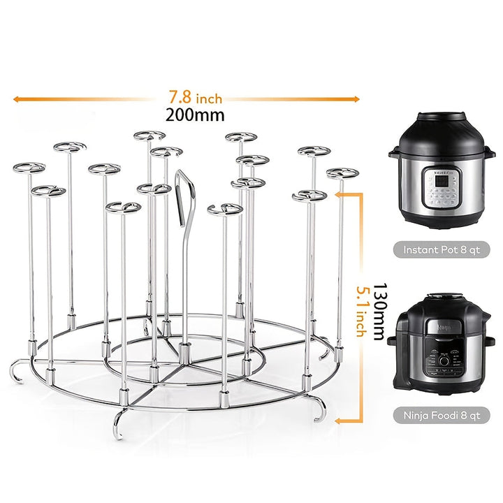 15 piezas de rejilla de acero inoxidable de grado alimenticio para freidora de aire, rejilla vertical, para hacer deliciosos platos en la cocina, herramienta de cocina.