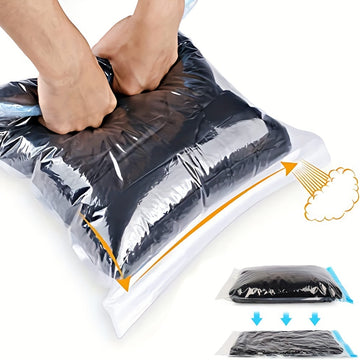 1 Set De 10 Piezas, Bolsas De Compresión Para Viajes, Accesorios De Viaje, Bolsas De Ahorro De Espacio, No Se Necesita Vacío Ni Bomba, Bolsas De Almacenamiento Al Vacío Para Artículos Esenciales De Viaje, Organizadores De Embalaje Para Viajes Y El Hogar