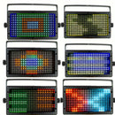 60W Mini 288LED 48 Particiones Estroboscópico RGB 3en1 DMX Súper Brillante Dj Wash Bar Súper Brillante Estroboscópico Flash Luz Efectos de Iluminación de Escenario Con Control Remoto Para Barra de Baile Vacaciones Boda Navidad Halloween Decorar Fiesta DJ