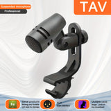Micrófono dinámico de rueda profesional TAVOSOP con soporte de brazo con clip, alimentado por USB, con conector XLR, para guitarra, podcast, batería y grabación de actuaciones en vivo.