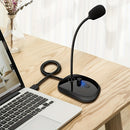 Microfono de cuello de cisne para escritorio, enchufar y listo, compatible con computadoras portátiles y PC, ideal para transmisiones en vivo, cantar, juegos, chats, videollamadas, actuaciones en fiestas y micrófonos de estudio para discursos