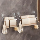 1pc, Toallero de pared doble con ganchos para toallas, toallas de baño, bufandas, pantuflas, decoración de hoteles, decoración de habitaciones, accesorios de baño