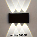 Lámpara de pared LED con luz hacia arriba y abajo, iluminación interior AC85-265V, 1 unidad