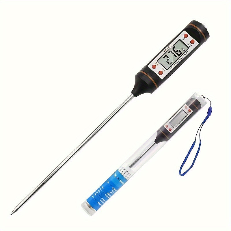 [Mejor Valorado] Termómetro Digital de Lectura Instantánea para Carne, 1pc, Perfecto para Barbacoas y Cocina, Ideal para Pavo, Dulces, Líquidos y Carne de Res - Accesorio para Cocina y Parrillas al Aire Libre