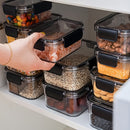 Juego de 4 contenedores herméticos transparentes de 460 ml, material PET, a prueba de fugas, ideales para frutas, pasteles, pan, carne, granos y más, perfectos para organizar la cocina, el refrigerador o el gabinete