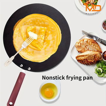 Sartén antiadherente de 11,8 pulgadas (29,97 cm) para panqueques, pizza y pasteles de capas - Aleación de aluminio duradera, resistente a rayones, sartén multiusos con mango resistente al calor, ideal para estufa de gas, panqueques y pasteles.