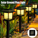 6 luces solares para jardín con base - Iluminación LED exterior para caminos, luz cálida/blanca, encendido/apagado automático, fácil instalación, ideal para jardines, villas, parques y senderos - Regalo perfecto para Navidad y Halloween, iluminación sola