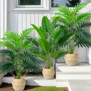 3 Árboles de Planta Simulados Verdes Combinables - Resistente a los Rayos UV, 36 Hojas por Juego para Decoración del Hogar y Oficina, Escenas de Compromiso y Boda, Sin Contenedor