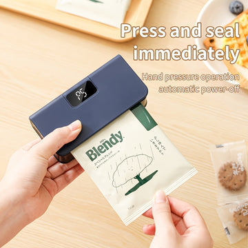 1 máquina de sellado portátil recargable USB, 100-300 usos por carga, 6 modos ajustables, para snacks, dulces, almacenamiento de alimentos plásticos, viajes y uso doméstico.