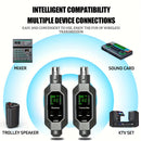 Sistema de MIDI inalámbrico XLR de dos puntos con un solo clic y un solo punto con carga recargable, adecuado para mezcladores, guitarras, bajos, etc. Instrumentos, canto, fiestas, etc. Transmisión inalámbrica de sonido, amplificador de sonido, gran volu