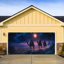 1pc Día de Reyes Epifanía Tela de Banner de Puerta de Garaje, Decoración Exterior Grande, Sin Necesidad de Electricidad Cubierta de Puerta Mural, Telón de Navidad, Fondo de Fiesta de Patio, Decoración de Pared Festiva