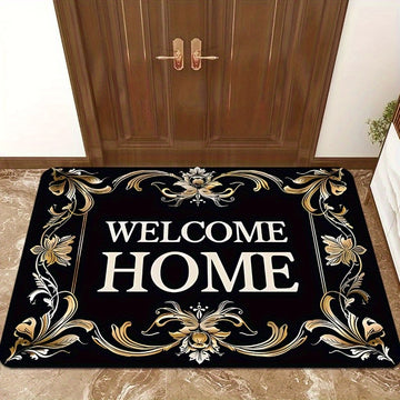 Alfombra de Bienvenida con Diseño de Letras - Antideslizante, Secado Rápido y Fácil de Limpiar, Ideal para Uso Interior/Exterior, Regalo Perfecto