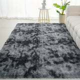 1 Pieza, Alfombra Moderna De Pelo Largo En Gris Oscuro, Suave Y Cómoda, Hecha De Poliéster, Fácil De Cuidar Y Limpiar En Seco, Ideal Para Dormitorio, Sala De Estar Y Estudio, Disponible En Varios Tamaños