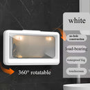 Soporte para teléfono en la ducha, resistente al agua, 360° giratorio, pantalla táctil, antiempañante, fácil de instalar con ventosa desmontable, ángulo ajustable, material ABS - ideal para baño, soporte para teléfono resistente al agua, diseño duradero