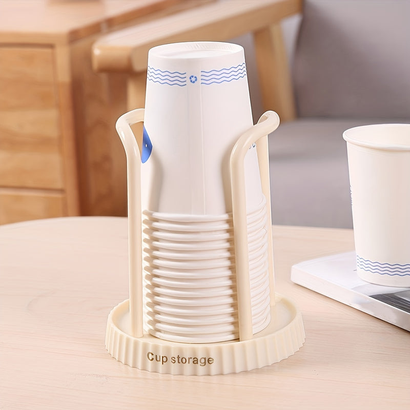 Dispensador de vasos de plástico para hogar y oficina, soporte de vasos desechables para baño, organizador de almacenamiento de vasos desechables, soporte de mesa para bar y café