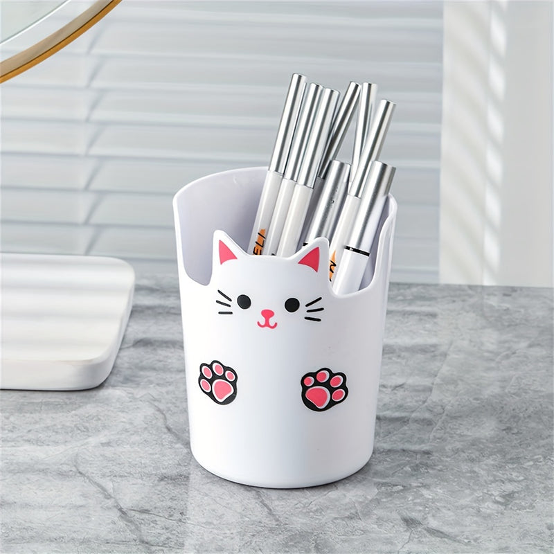 Organizador Creativo de Brochas de Maquillaje - Esencial para Dormitorio, Caja Organizadora de Pinceles y Lápices de Cejas para Escritorio