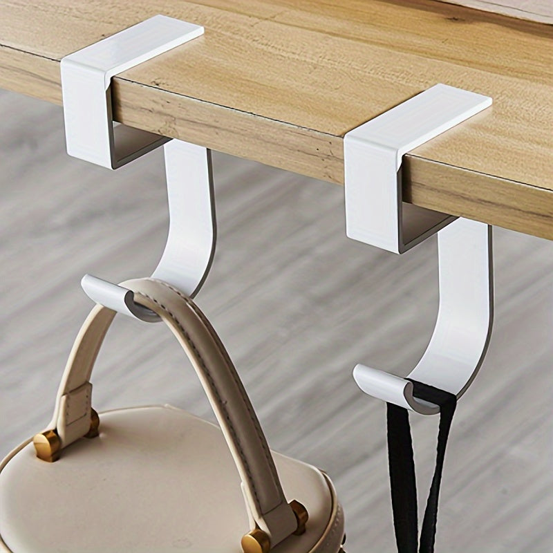 1pc Soporte De Bolsa En Forma De 5 Para Escritorio, Gancho De Bolsa Para Mesa, Gancho Removible No Pegajoso, Gancho Desmontable Y Móvil, De Regreso A La Escuela