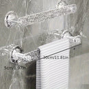 Barra de Toallas para Baño con Alta Adhesión - Montaje en Pared, Transparente con Diseño de Ondas Acuáticas, Ideal para Organización del Hogar