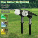 2 Piezas de Luces Solares LED Duales con Cambio de Color, Focos para Jardín, Pared y Senderos con Enchufe Solar