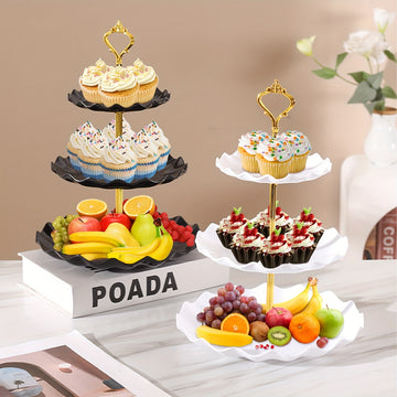 Juego de 2 Piezas para Exhibición de Postres Estilo Medio Oriente con Soporte para Tartas y Cupcakes, Ideal para Bodas y Ceremonias de Graduación