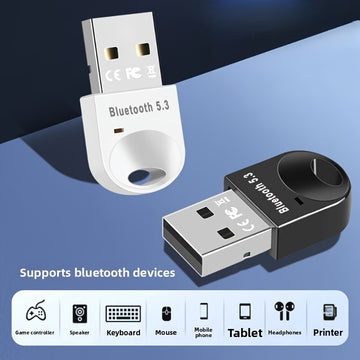 1pc Adaptador inalámbrico USB 5.3, Adaptador de computadora para TV conmutable, ¡Dale a tu computadora función BT de inmediato!