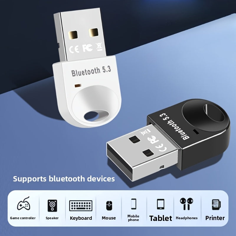 1pc Adaptador inalámbrico USB 5.3, Adaptador de computadora para TV conmutable, ¡Dale a tu computadora función BT de inmediato!