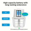 Mini picadora eléctrica de 400 ml y 250 ml con batería recargable por USB, equipada con 6 o 3 cuchillas. Portátil para picar ajo, verduras, frutas y carne. Ideal para picar cebolla, chile, col, jengibre, zanahorias, etc.