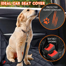 Funda para asiento de auto para perros, impermeable y acolchada de lujo, protectora de asientos traseros largos, antideslizante, compatible con la mayoría de autos, camionetas y SUV con apoyabrazos central