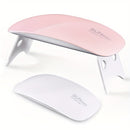 Lámpara UV portátil Sunmini para secar uñas de gel, plegable, con alimentación USB, diseño compacto para uso en casa y salón, secado rápido y ergonómico
