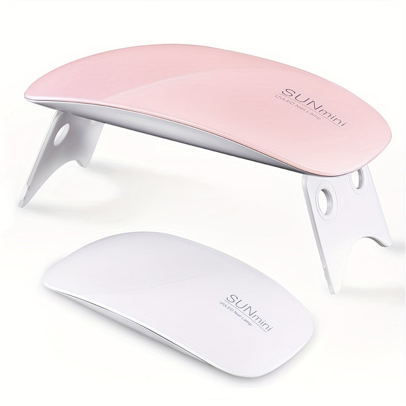 Lámpara UV portátil Sunmini para secar uñas de gel, plegable, con alimentación USB, diseño compacto para uso en casa y salón, secado rápido y ergonómico