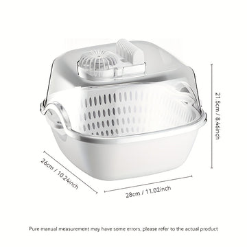 1 estuche de cesta multifuncional con pantalla digital, alimentado por USB, para descongelar, lavar, limpiar y descongelar carne, mariscos, frutas y verduras. Funciona en silencio, ideal para el hogar, el coche, los viajes en RV, los utensilios de cocina