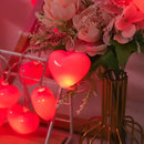 1 juego de cadena de luces LED románticas en forma de corazón - alimentada por batería, 150 cm / 59.06 pulgadas / 10 LED elección perfecta para el Día de San Valentín y propuesta de matrimonio, luz ambiental para la habitación, sin batería