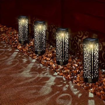 4/8 piezas de lámpara solar para jardín, luz solar para exteriores, luces LED automáticas decorativas para Navidad y Halloween, ideal para patio, jardín, césped, camino, calle y decoración de fiestas