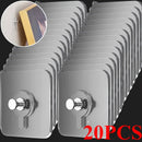 20pcs Ganchos Adhesivos Fuertes para Pared - Sin Taladro, Impermeables y Contemporáneos de Plástico para Cocina & Baño, Fácil Instalación sin Daños para Cuadros, Marcos, Posters, Relojes, Ganchos de Utilidad