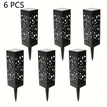 6 luces solares para exteriores, luces decorativas solares para caminos, iluminación para jardín y césped, luces LED solares para paisajismo